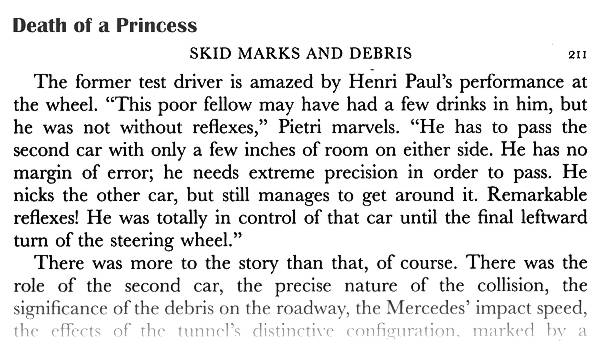 Death Of A Princess Jean Pietri testifies that Henri Paul is an excellent driver